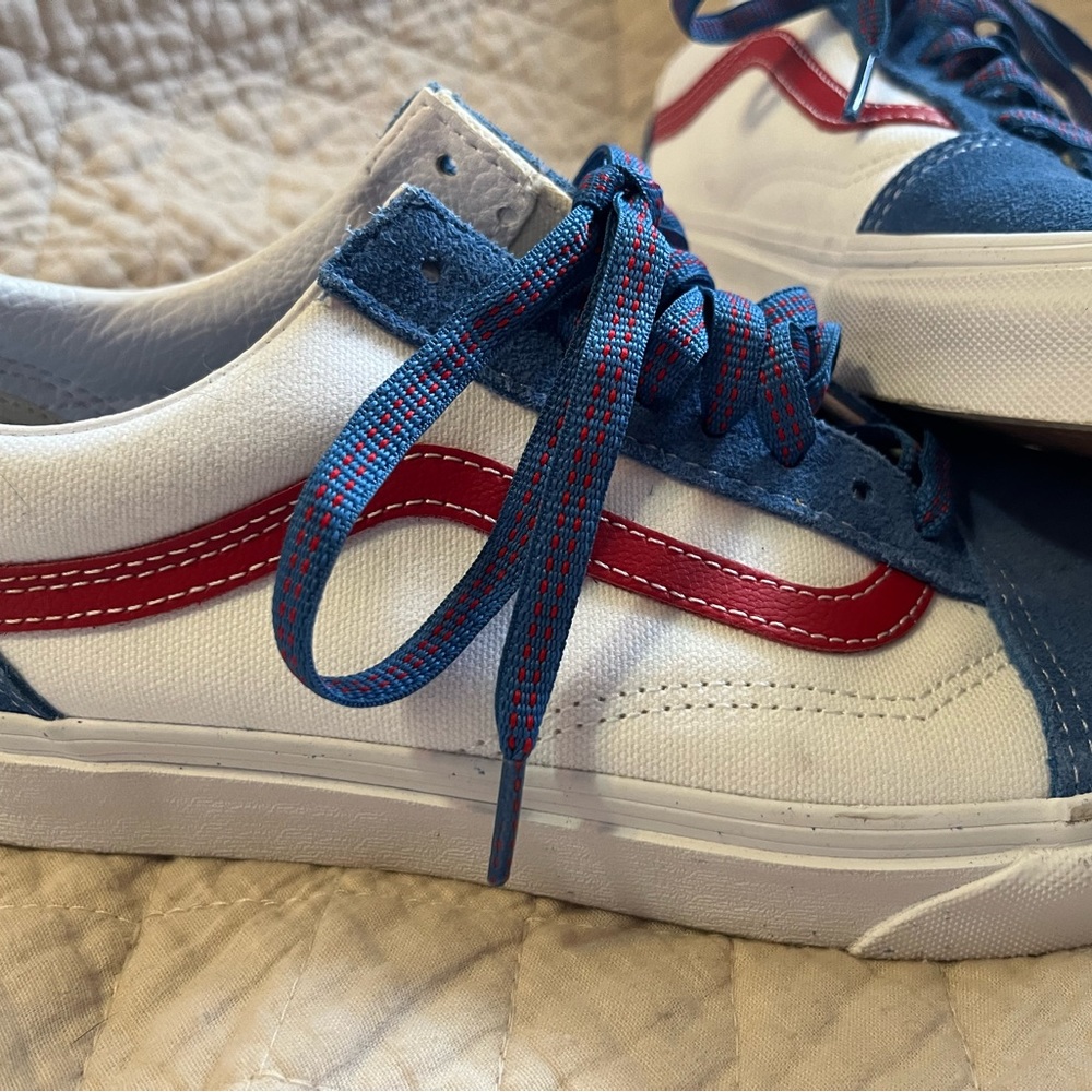 Vans Ward Res White Blue sneaker w9/m 7.5